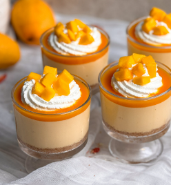 Coconut Mango Cheesecake Cups