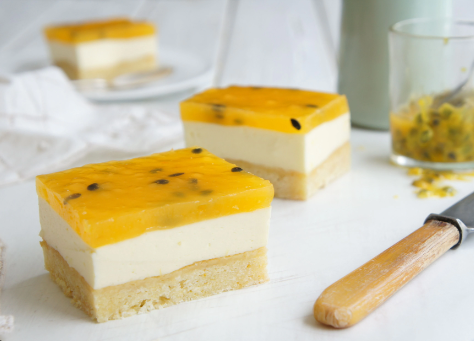 Lemon Passionfruit Slice