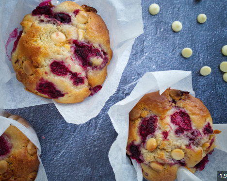 Raspberry White Chocolate Muffin