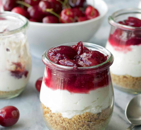 Sour Cherry Cheesecake Cups