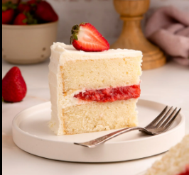 Vanilla Strawberry Cake