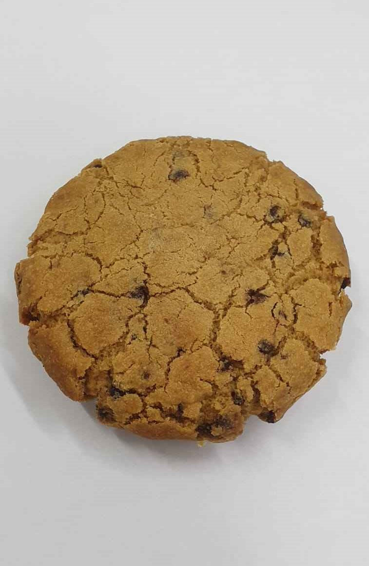 Flat Vanilla Choc Chip Cookie